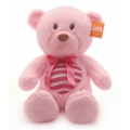 Bear Stripe Belly Pink 9"